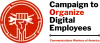 CODE-CWA Logo w/ text saying "Campaign to Organize Digital Employees, Communications Workers of America"